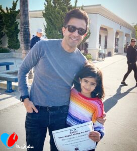 مجید یاسر و دخترش 